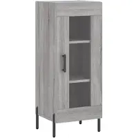 vidaXL Sideboard Grau Sonoma 34,5x34x90 cm Holzwerkstoff