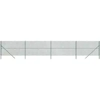 vidaXL Maschendrahtzaun Grün 1,4x10 m