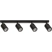 Sigma Deckenstrahler Zoom, 4-flammig, schwarz Zoom , dimmbar, schwarz, für Wohn- / Esszimmer, Metall, Modern, Strahler