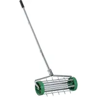 Outsunny Rasenlüfter mit dreiteiligem Stahlrohrgriff 845-022