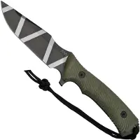 ANV Knives M311 Spelter - Elmax DLC Camo - Micarta Olive Messer, Black Kydex