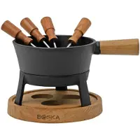 Boska Fondue-Set Pro S Black / Brown / Silver