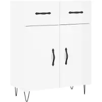 vidaXL Sideboard Hochglanz-Weiß 69,5x34x90 cm Holzwerkstoff