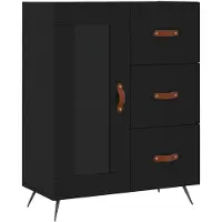 vidaXL Sideboard Schwarz 69,5x34x90 cm Holzwerkstoff