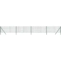 vidaXL Maschendrahtzaun Grün 1x10 m Verzinkter Stahl