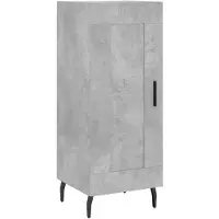 vidaXL Sideboard Betongrau 34,5x34x90 cm Holzwerkstoff