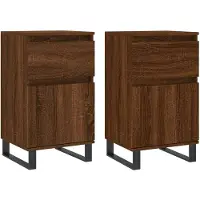 vidaXL Sideboards 2 Stk. Braun Eichen-Optik 40x35x70 cm Holzwerkstoff