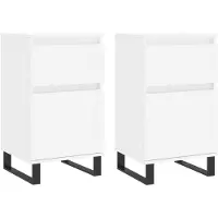 vidaXL Sideboards 2 Stk. Weiß 40x35x70 cm Holzwerkstoff