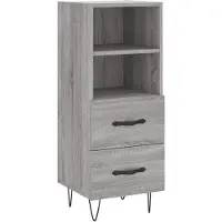 vidaXL Sideboard Grau Sonoma 34,5x34x90 cm Holzwerkstoff
