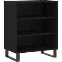 vidaXL Sideboard Schwarz 57x35x70 cm Holzwerkstoff