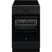 AEG Standherd mit Glaskeramik-Kochfeld / 50cm CCB54482BB Matt Black
