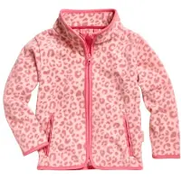 Playshoes Fleece-Jacke Leo-Print in Rosa | Gr.: 98