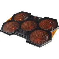 Deltaco GAM-072, 5 Stück(e), 14 cm, 1300 RPM, Schwarz, Orange, ABS, USB