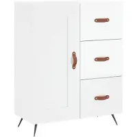 vidaXL Sideboard Hochglanz-Weiß 69,5x34x90 cm Holzwerkstoff