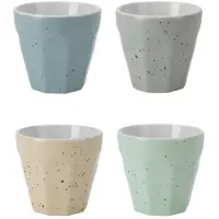 Excellent houseware Kaffeetasse - 4x - Porzellan - 90 ml - farbig