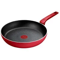 Tefal 24 cm großer roter aluminiumtopf mit deckel C2894602