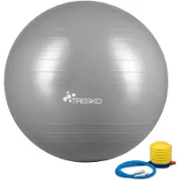 Tresko Gymnastikball Anti-Burst, mit Luftpumpe, Ø 85 cm, grau, belastbar bis 300 kg