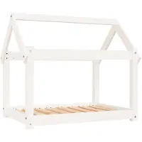vidaXL Hundebett Weiß 81x60x70 cm Massivholz Kiefer