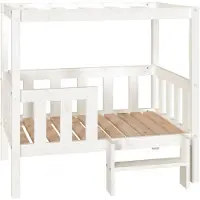 vidaXL Hundebett Weiß 95,5x73,5x90 cm Massivholz Kiefer