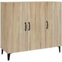 vidaXL Sideboard Sonoma-Eiche 90x34x80 cm Holzwerkstoff