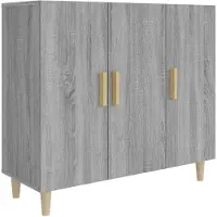 vidaXL Sideboard Grau Sonoma 90x34x80 cm Holzwerkstoff