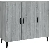 vidaXL Sideboard Grau Sonoma 90x34x80 cm Holzwerkstoff