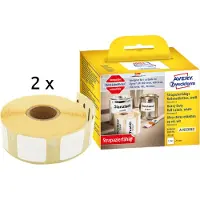 Avery Zweckform Rollenetiketten, kompatibel mit DYMO LabelWriter Serie 300/400/450/4XL/Wireless, permanenthaftend, B 25 x H 25 mm, weiß, 850 Stück