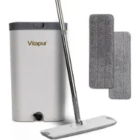 Vitapur 4tlg. Bodenwischer-Set in Grau - onesize