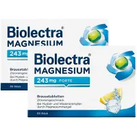 Biolectra Magnesium 243 mg forte Zitrone Br.-Tabl. Doppelpack 2x60 St Brausetabletten