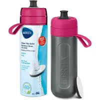 Brita Fill&Go Active, Sport, 600 ml, Kunststoff, Schwarz, Pink, Erwachsener, Mann/Frau