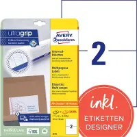 Avery Zweckform Universal-Etiketten 6176, ultragrip, 50 + 10 Stück