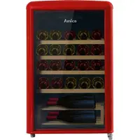 Amica WKR 341 920 R, Weinkühler mit Kompressor, Freistehend, 30 Flasche(n), G, Innenbeleuchtung, Rot