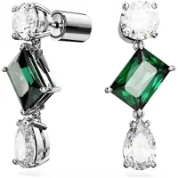 Swarovski Ohrringe - Mesmera drop earrings, Mixed cuts, Rhodium plated - Gr. unisize - in Grün - für Damen