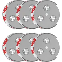 SAVS RMAX-45 Magnethalterung Rauchmelder Magnethalter 45mm - 6 Stück Set - Magnetbefestigung für Feuermelder - Brandmelder Magnetplatten Halterung