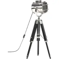 vidaXL Stativlampe Schwarz Mango Massivholz 69 cm