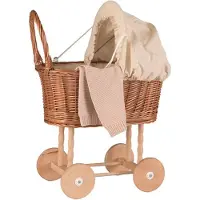 Egmont toys Puppenwagen Schilfrohr 44x27x58 cm Eierschale