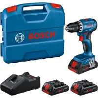 Bosch GSR 18V-45 Professional Akku Bohrschrauber 18 V 45 Nm Brushless ( 0615A5002N ) + 3x ProCORE Akku 4,0 Ah + Ladegerät + L-Case