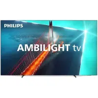 Philips 55OLED708/12, 139,7 cm (55"), 3840 x 2160 Pixel, OLED, Smart-TV, WLAN, Grau, Metallisch