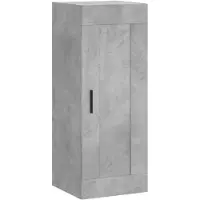 vidaXL Wandschrank Betongrau 34,5x34x90 cm Holzwerkstoff