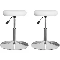 vidaXL Esszimmerstühle 2 Stk. Weiß Kunstleder