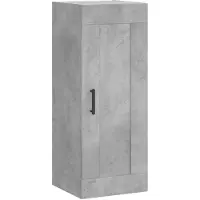vidaXL Wandschrank Betongrau 34,5x34x90 cm Holzwerkstoff