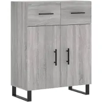 vidaXL Sideboard Grau Sonoma 69,5x34x90 cm Holzwerkstoff