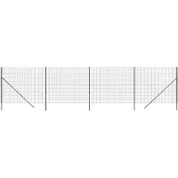 vidaXL Maschendrahtzaun Anthrazit 2,2x10 m Verzinkter Stahl