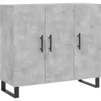 vidaXL Sideboard Betongrau 90x34x80 cm Holzwerkstoff