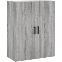 vidaXL Wandschrank Grau Sonoma 69,5x34x90 cm