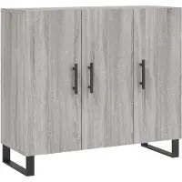 vidaXL Sideboard Grau Sonoma 90x34x80 cm Holzwerkstoff