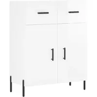 vidaXL Sideboard Hochglanz-Weiß 69,5x34x90 cm Holzwerkstoff