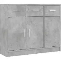 vidaXL Sideboard Betongrau 91x28x75 cm Holzwerkstoff