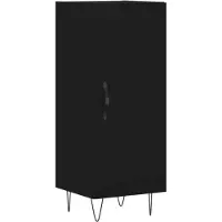 vidaXL Sideboard Schwarz 34,5x34x90 cm Holzwerkstoff