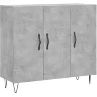 vidaXL Sideboard Betongrau 90x34x80 cm Holzwerkstoff